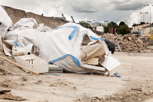 Safely loaded skip illustrating compliant waste segregation